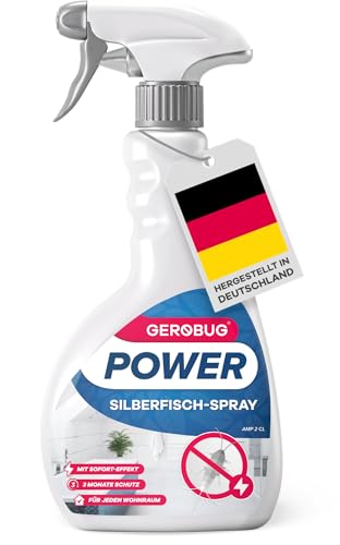 Gerobug Anti Silberfische Spray  - Effektives Mittel gegen Silberfische - Bis zu 3 Monate Langzeitwirkung